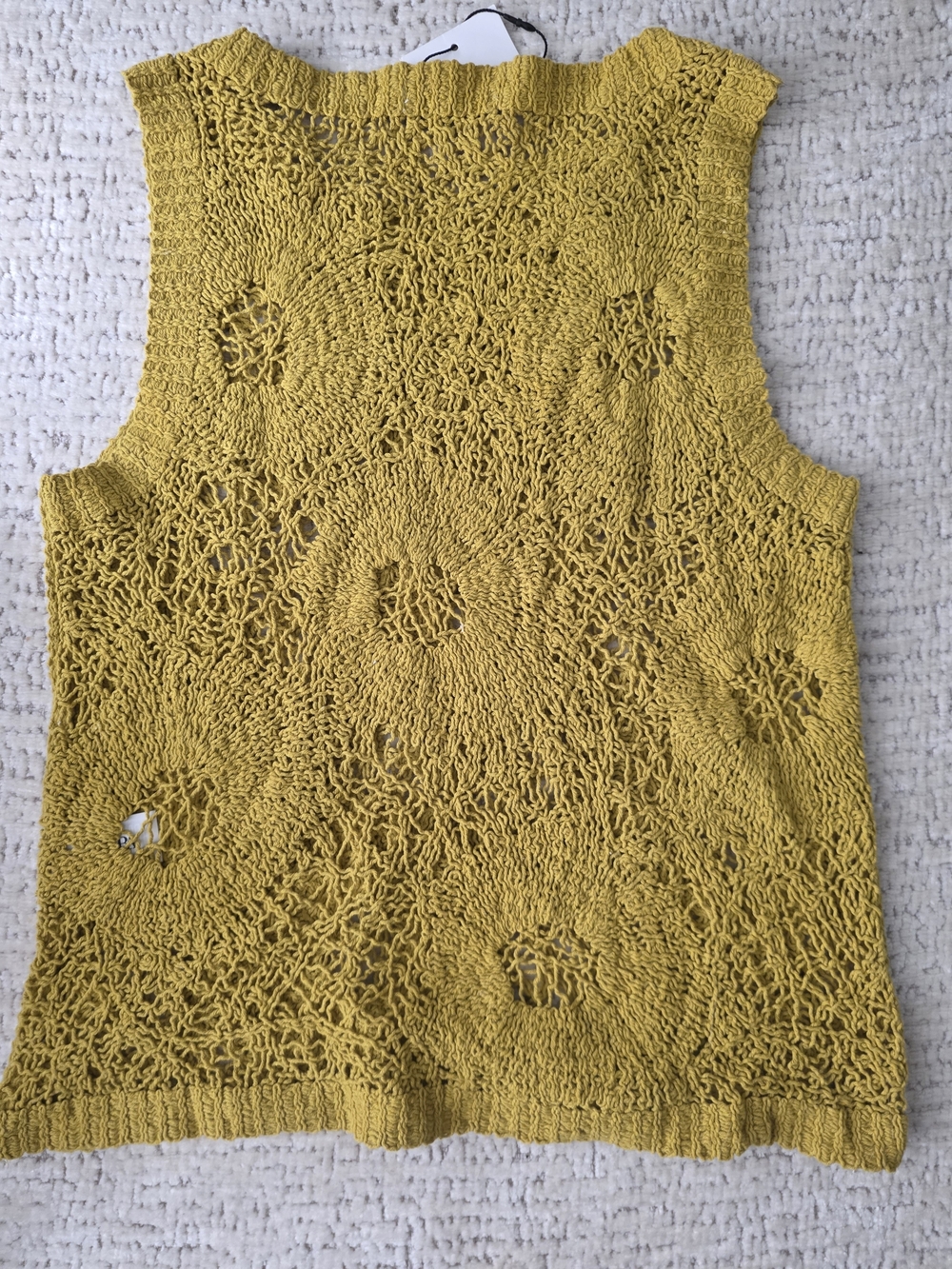 NWT Zara Open Knit Crochet Sweater Tank Top Chartruese  Size Small
Or - Picture 2 of 4